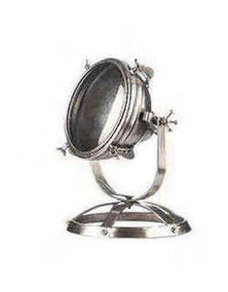 Aviator Antique Silver Effect Spot Table Lamp.